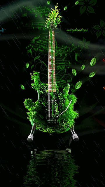 Gitarre in grün (ani/gif)