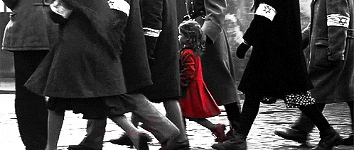 Das Mädchen mit dem roten Mantel (aus: Schindlers Liste) *.gif/ani 500 Pixel