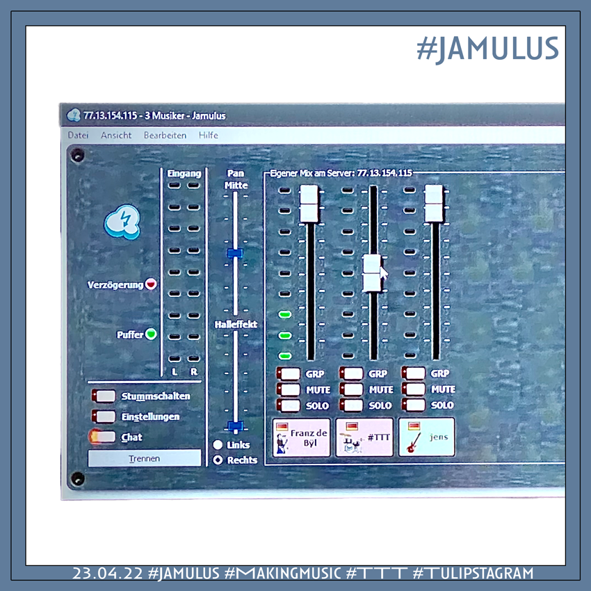 23.04.22 Jamulus Screenshot - #Jamulus #Makingmusic #TTT #Tulipstagram