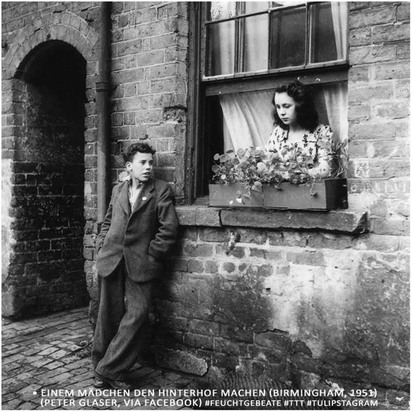 Einem Mädchen den Hinterhof machen. (Birmingham, 1951) (Peter Glaser, via Facebook) #Feuchtgebeate #TTT #Tulipstagram